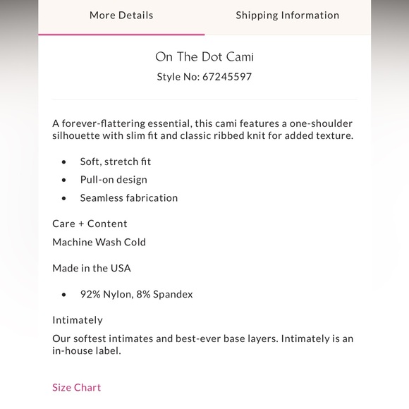 FREE PEOPLE INTIMATELY On the Dot One Shoulder Black Cami XS/S - Picture 3 of 6